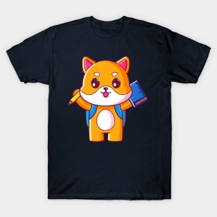 Cute shiba inu go to school T-Shirt